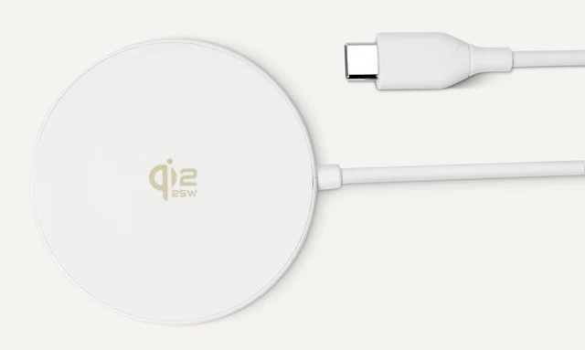 Alt view image 9 of 10 - 25W Qi2.2 Certified Wireless Charging Pad, MagSafe Compatible for iPhone 17/16/15/14/13/12, Magnetic Compatible for Android, Google Smartphones, White (Adapter Not Included)