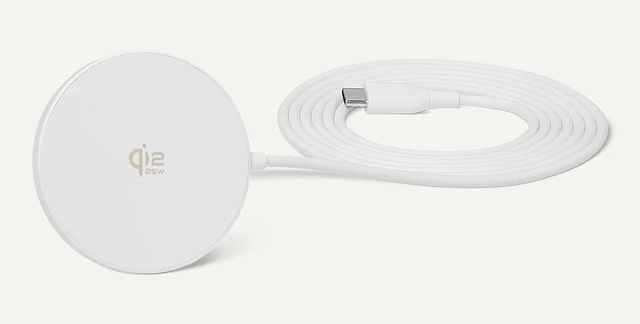 Alt view image 10 of 10 - 25W Qi2.2 Certified Wireless Charging Pad, MagSafe Compatible for iPhone 17/16/15/14/13/12, Magnetic Compatible for Android, Google Smartphones, White (Adapter Not Included)