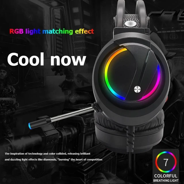 Alt view image 9 of 10 - USB Wired Headset 7.1 Sound USB Wired Headset Over-Ear Gaming Headphone w/ Microphone for E-Sports Games