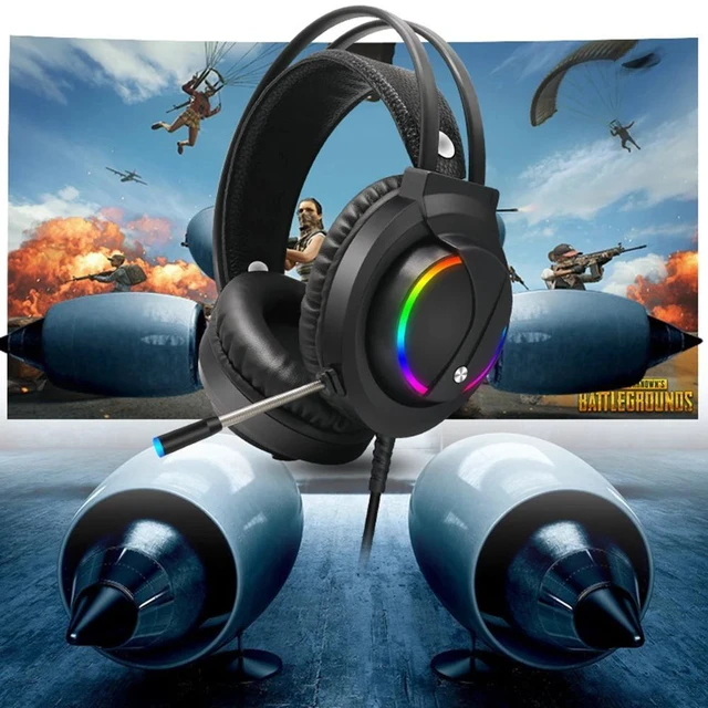 Alt view image 10 of 10 - USB Wired Headset 7.1 Sound USB Wired Headset Over-Ear Gaming Headphone w/ Microphone for E-Sports Games