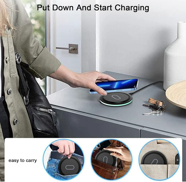 Alt view image 12 of 14 - 15W Wireless Google Charger Fast Charging Pad for Google Pixel 10 9A 9 Pro XL Fold 8 7 6 Pro 8A 7A Galaxy S25 S24 Ultra S23 FE S22 FE S20 Z Flip Fold 7 6 Wireless Charger Station Fast Charging