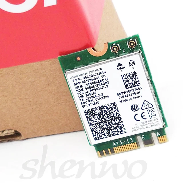 Alt view image 4 of 9 - WiFi Bluetooth4.2 Card 01AX704 Intel Dual Band Wireless-AC 8265 NGFF Wireless LAN adapters