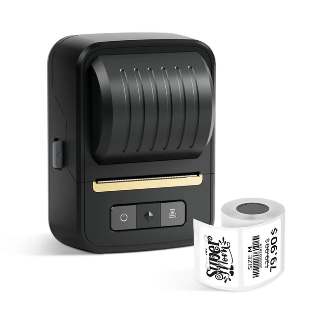 Alt view image 11 of 12 - Sticker Maker Machine, Label Maker for Small Business, N20 Portable Bluetooth Thermal Label Printer Barcode, Address, Logo, Clothing, 2 Inch Sticker Printer for Phones (Black)