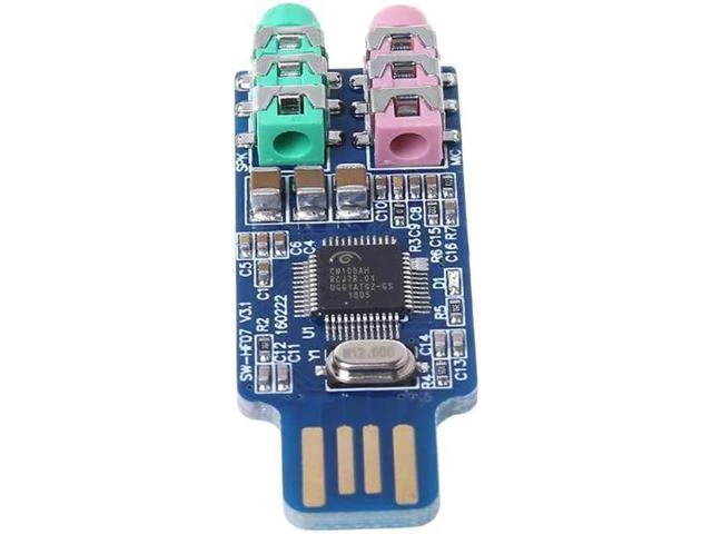 Alt view image 11 of 12 - USB Drive Sound Card Laptop Computer External Sound Card Module Dropship