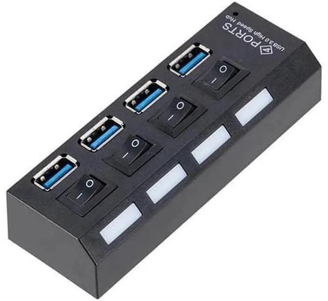Alt view image 12 of 12 - USB Hub 3.0 4 Port USB 3.0 Hub Splitter Multi Hub High Supper Speed 5Gbps USB 3.0 Hub for PC