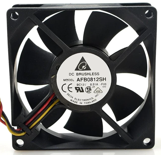 Alt view image 2 of 2 - AFB0812SH Motherboard 4P interface 8025 12V 0.51A 8cm / cm air volume chassis power supply fan