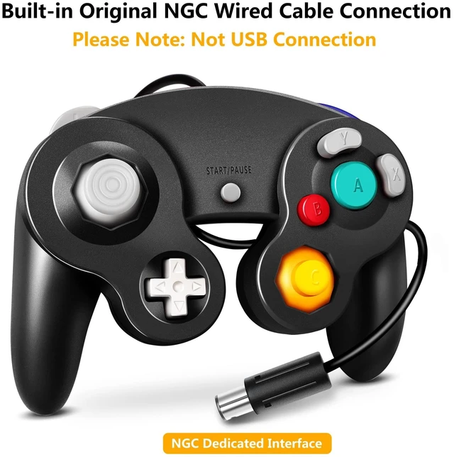 Alt view image 8 of 12 - FIOTOK Gamecube Controller, Classic Wired Controller for Wii Nintendo Gamecube (Black)