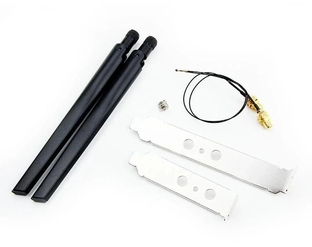 Alt view image 8 of 12 - 2.4Gbps Dual Band 802.11ax/ac Wi-Fi 6 AX201 Bluetooth 5.0 Wireless Desktop Adapter Kit NGFF CNVio2 Wifi Card AX201NGW Antenna