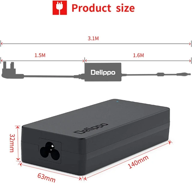 Alt view image 10 of 12 - Delippo? 120W 19V 6.32A Laptop Ac Adapter Charger for Asus ZenBook Pro B076DCLJ5P UX51VZ-CM042P, UX51VZ-DH71,UX51VZ-XH71