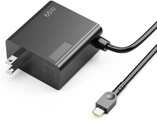 Alt view image 8 of 14 - 65W USB-C AC Laptop Charger Compatible with Lenovo ThinkPad T14 T15 E14 E15 X1 Carbon X13 Yoga Chromebook IdeaPad Power Supply Adapter