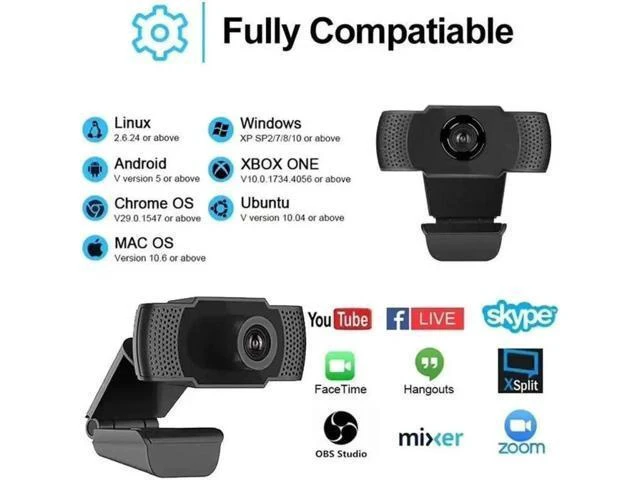 Alt view image 8 of 10 - Genuine Webcam 1080P Web Camera Digital HD Web Cam With Built-in Microphone 1920 X 1080p Webcam Video For Laptop