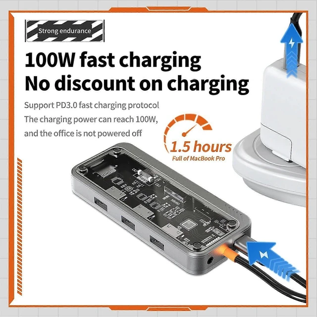 Alt view image 8 of 10 - Ecocleanpath 10-in-1 USB C Hub with 4K HDMI, VGA, PD Charging, Ethernet, SD/TF Reader for MacBook Pro/Air