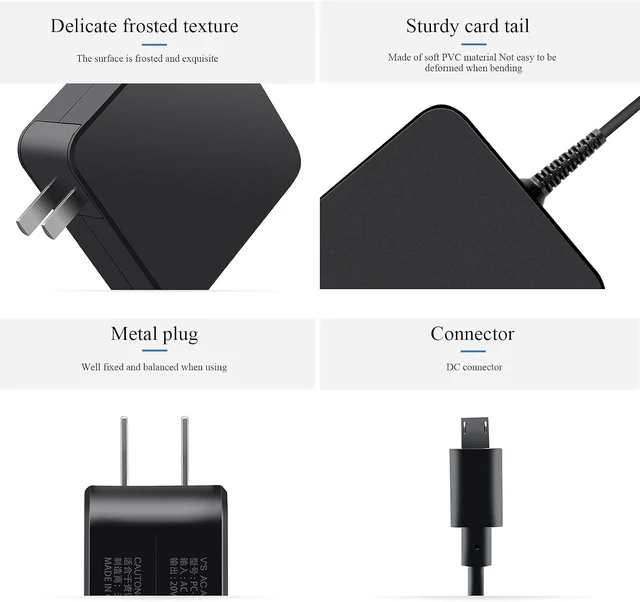 Alt view image 9 of 12 - 33W ASUS Laptop Charger AC Adapter Replacement for ASUS Eeebook X205 X205T X205TA Chromebook C100P C201 C201P C201PA Vivobook E200H E200HA AD890526 ADP-33AW ADP-33AW B Laptop Charger Power Supply Cord