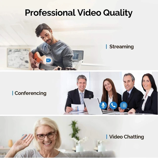 Alt view image 12 of 12 - Streaming Webcam 1080P, 960A HD Web Camera USB Web Cam for Gaming Conferencing Video Chatting Mac Windows Desktop Computer Laptop Wide Angle Webcam