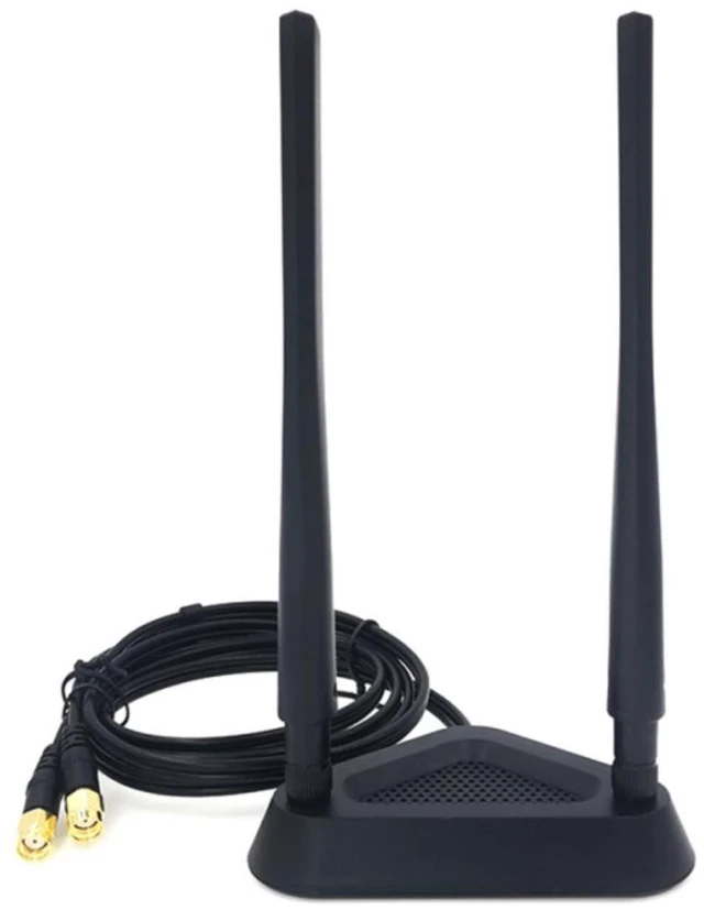 Alt view image 5 of 8 - 2.4G/5G Dual Frequency Extension Cable Antenna Wifi Router Wireless Network Card 8Db Sma Antenna Magnetic Suction Base