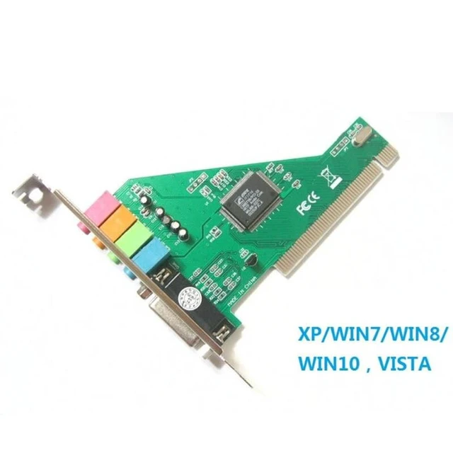 Alt view image 8 of 13 - Explosion 4 Channel 5.1 Surround 3D PC PCI Sound Audio Card w/Game MIDI Port Sound Card For PC Windows 10
