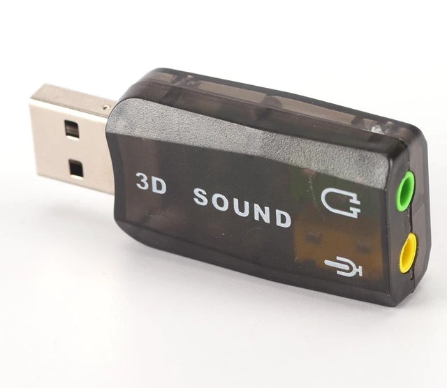 Alt view image 5 of 8 - 3D USB Sound Card USB Audio 5.1 External USB Sound Card Audio Adapter Mic Speaker Audio Interface For Laptop PC Micro Data