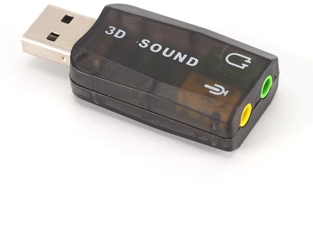 Alt view image 6 of 8 - 3D USB Sound Card USB Audio 5.1 External USB Sound Card Audio Adapter Mic Speaker Audio Interface For Laptop PC Micro Data