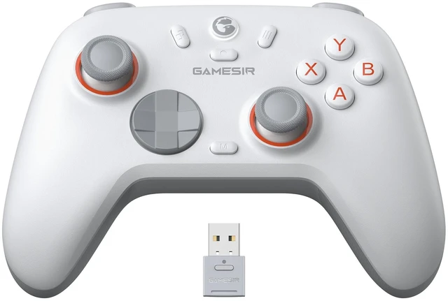 Alt view image 8 of 14 - GameSir Nova Lite 2 Wireless PC Controller with Hall Effect Joysticks & Triggers, 2.4G & Wired 1000Hz Polling Rate, Remappable Buttons - Compatible with PC/Switch/Steam/Android (White)