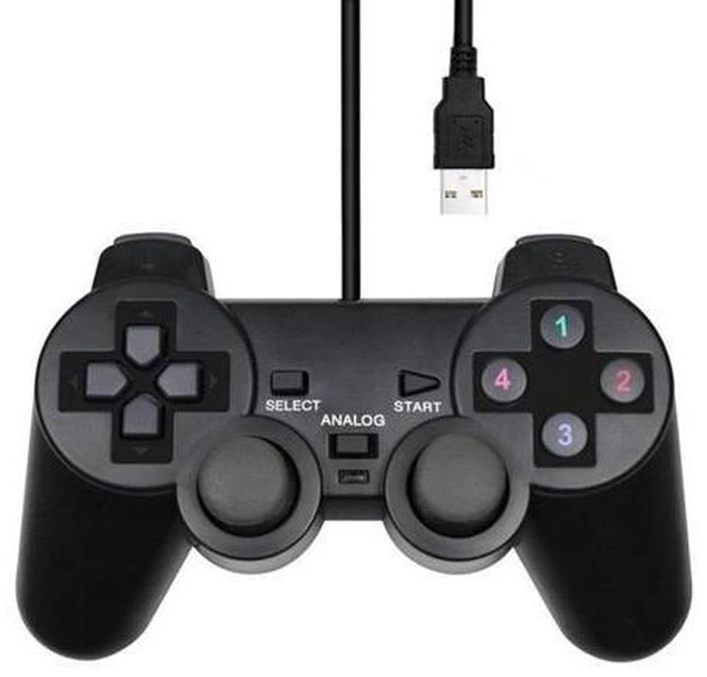Alt view image 6 of 10 - PS2 shaped controller without delay compatibility with PC platform single-player suitable for PC computer game controllers