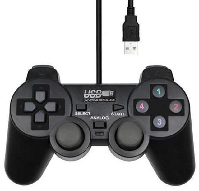 Alt view image 9 of 10 - PS2 shaped controller without delay compatibility with PC platform single-player suitable for PC computer game controllers