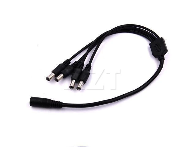 Alt view image 11 of 12 - 10pcs/lot Portable 5.5x2.1mm DC Power Cable 1 Female to 4 Male Plug Splitter Adapter for Security CCTV Camera cable