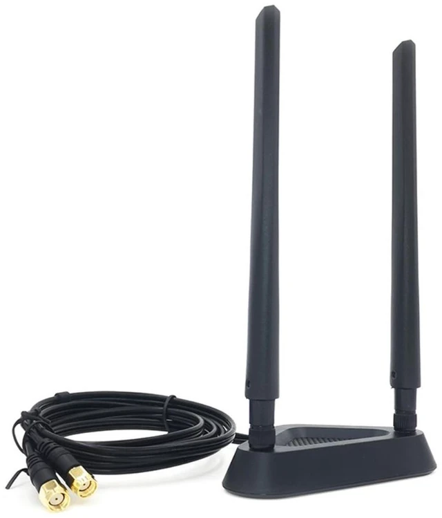 Alt view image 6 of 8 - 2.4G/5G Dual Frequency Extension Cable Antenna Wifi Router Wireless Network Card 8Db Sma Antenna Magnetic Suction Base