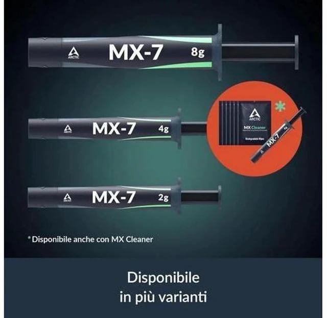 Alt view image 14 of 14 - ARCTIC MX-7 (8 g) - Ultimate Performance Thermal Paste for CPUs, Consoles, Graphics Cards, Laptops, Processors, Very High Thermal Conductivity, Long Durability, Non-Conductive, Non-Capacitive