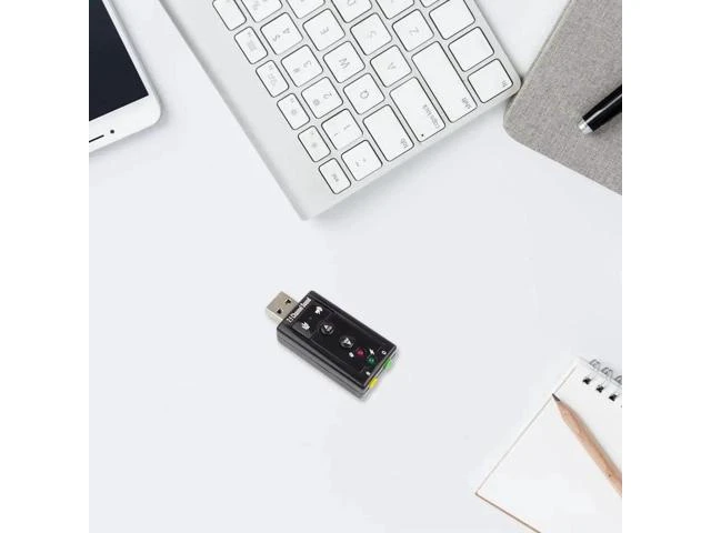 Alt view image 12 of 12 - Sound Card 7.1 Channel External Sound Card 3D Surround Sound With Button Control Sound Card
