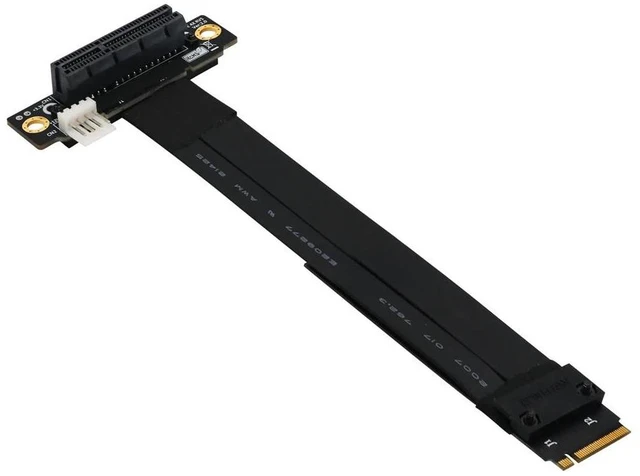 Alt view image 7 of 12 - Riser PCIe x4 3.0 Extension Cable PCI Express 4x To M.2 NVMe M Key 2230 2242 2260 2280 Riser Card Gen 3.0 Extender Cable 32G/bps