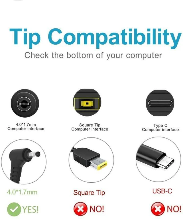 Alt view image 9 of 13 - 65W 45W AC Adapter Charger Fit for Lenovo Ideapad Flex 81WE 81WA 81W1 81WC 81VW 81UT 81V0 81SQ 81N3 81XH 81SR 81MV 81N8 ADLX65CCGU2A Model Laptop