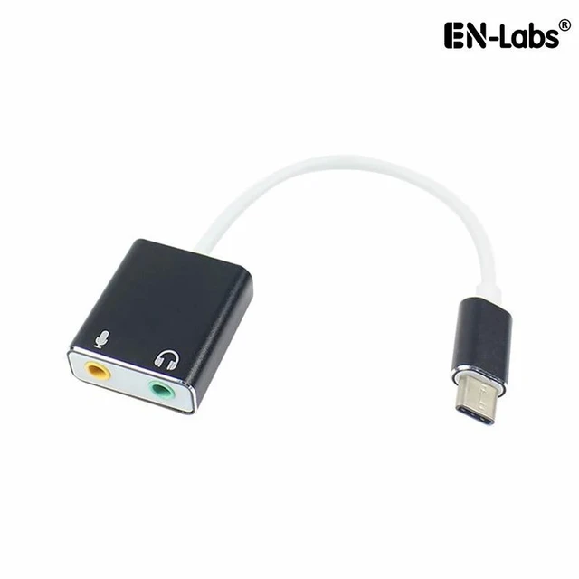 Alt view image 4 of 9 - 7.1 External Type C USB Sound Card for Macbook Pro Air, USB C to 3.5mm Audio Jack Headphone Mic Sound Adapter for PC, Smartphone