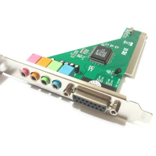 Alt view image 12 of 13 - Explosion 4 Channel 5.1 Surround 3D PC PCI Sound Audio Card w/Game MIDI Port Sound Card For PC Windows 10