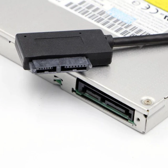 Alt view image 10 of 10 - USB 3.0 to Slimline Sata 7 + 6 13Pin Adapter Converter Cable for Laptop CD / DVD ROM Drive Data Cord Adapter