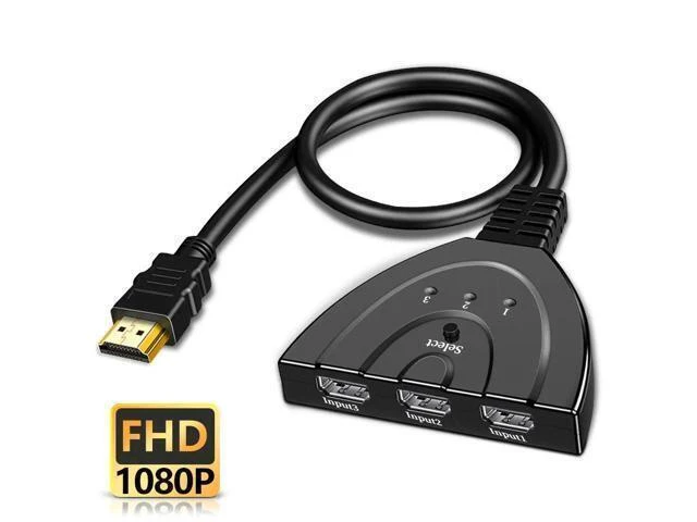 Alt view image 2 of 2 - HDMI-compatible Switch KVM Splitter 4K 2K 3D 3 input 1 Output Mini 3 Port VIdeo Switcher Hub 1080P For DVD HDTV Xbox PS3 PS4(3 In 1 1080P)