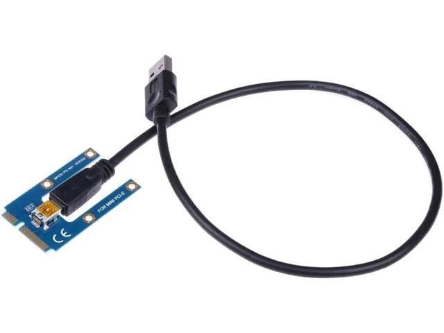 Alt view image 7 of 10 - 40cm MINI PCI-E USB 3.0 PCI-E Express 1x to16x Extender Riser Card Adapter SATA 6Pin Power cable for bitcoin mining