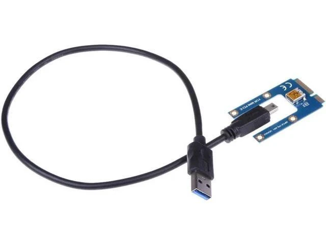 Alt view image 9 of 10 - 40cm MINI PCI-E USB 3.0 PCI-E Express 1x to16x Extender Riser Card Adapter SATA 6Pin Power cable for bitcoin mining