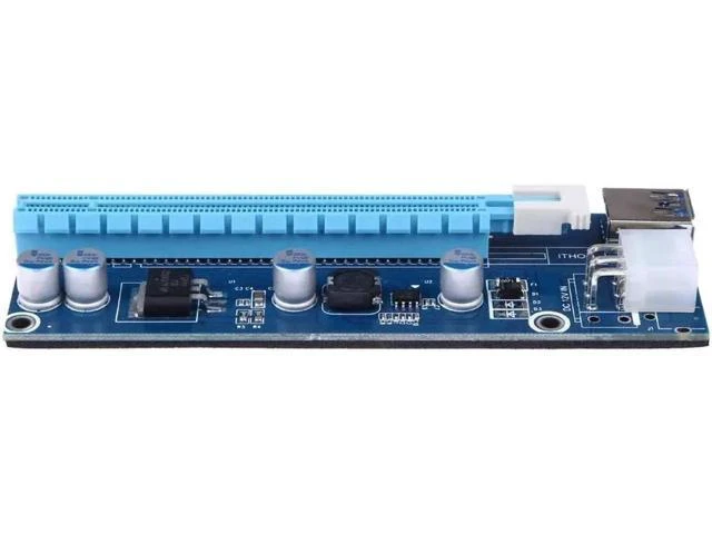 Alt view image 10 of 10 - 40cm MINI PCI-E USB 3.0 PCI-E Express 1x to16x Extender Riser Card Adapter SATA 6Pin Power cable for bitcoin mining