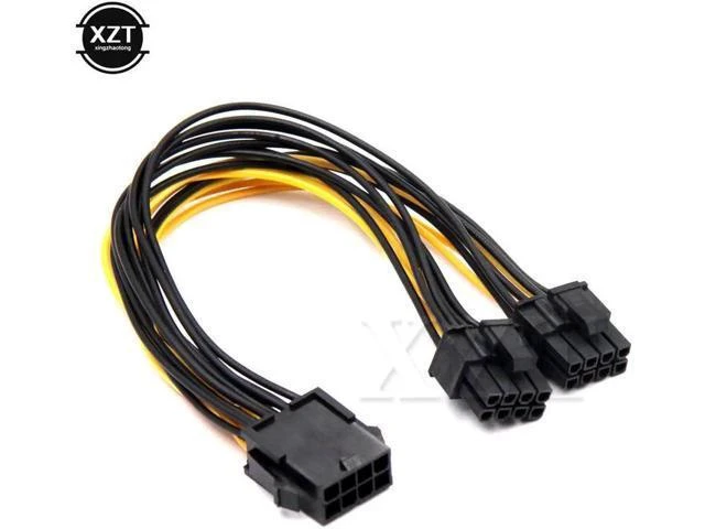 Alt view image 6 of 10 - 8 Pin to dual 8 (6+2) Pin PCI Express Power Converter Cable for Graphics GPU Video Card PCIE PCI-E VGA Splitter Hub Power Cable