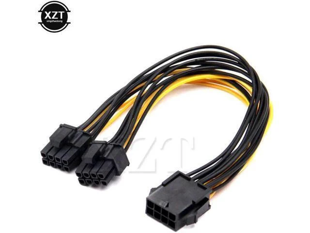 Alt view image 10 of 10 - 8 Pin to dual 8 (6+2) Pin PCI Express Power Converter Cable for Graphics GPU Video Card PCIE PCI-E VGA Splitter Hub Power Cable