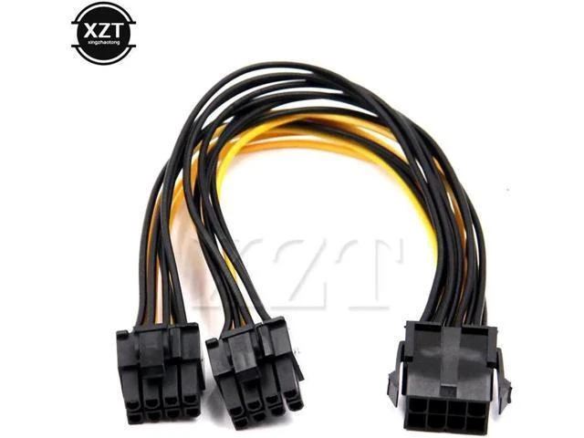 Alt view image 9 of 10 - 8 Pin to dual 8 (6+2) Pin PCI Express Power Converter Cable for Graphics GPU Video Card PCIE PCI-E VGA Splitter Hub Power Cable