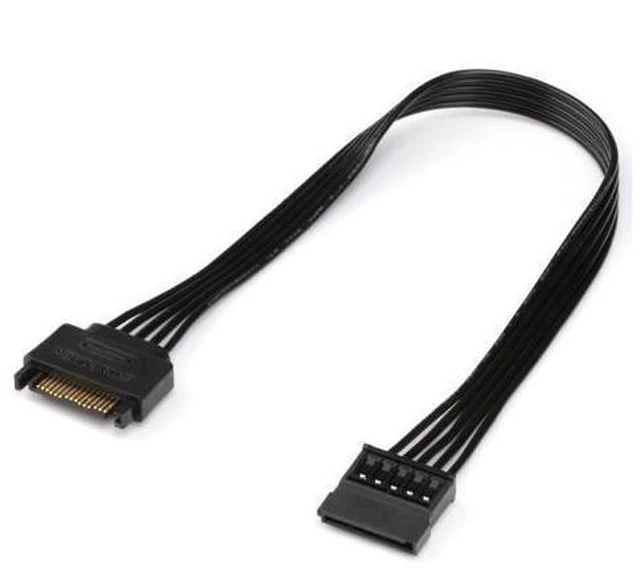 Alt view image 6 of 8 - 30cm 15Pin SATA Power Extension Cable 18AWG Male To Female For HDD SSD Pure Copper Tinned Wire Power Supply Cable