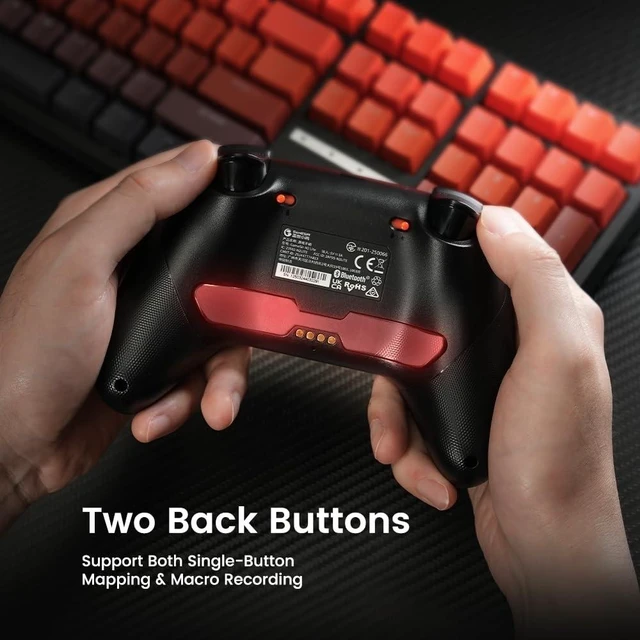 Alt view image 13 of 14 - GameSir Nova Lite 2 Wireless PC Controller with Hall Effect Joysticks & Triggers, 2.4G & Wired 1000Hz Polling Rate, Remappable Buttons - Compatible with PC/Switch/Steam/Android (White)