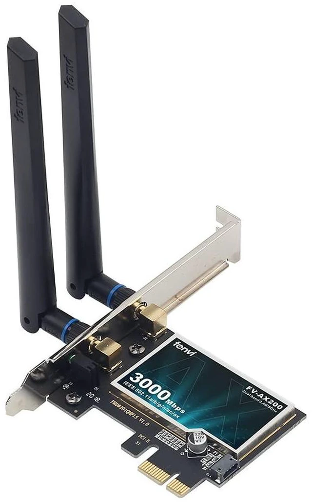 Alt view image 8 of 14 - AX3000 WiFi 6 PCIe Card WiFi6 AX200 Desktop PCI-E Wireless Adapter WPA3, Bluetooth 5.2,Dual Band 3000Mbps WiFi 802.11ax PCIE-AX3000 Network Card MU-MIMO Gigabit WLAN for PC Windows 10,11 64 bit