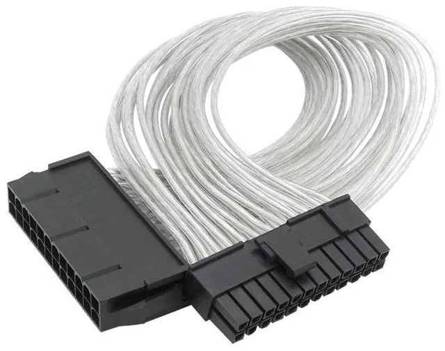 Alt view image 9 of 12 - 2pcs High quality Tin plating Copper Wire 24P ATX Power Supply Adapter Cable Connector 24pin extension cord 30cm