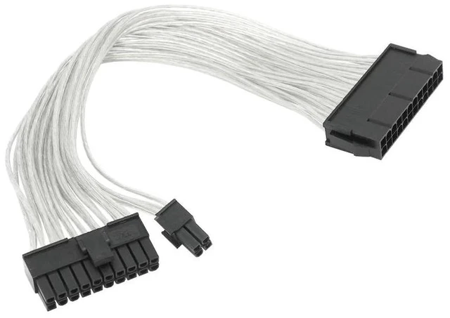 Alt view image 11 of 12 - 2pcs High quality Tin plating Copper Wire 24P ATX Power Supply Adapter Cable Connector 24pin extension cord 30cm