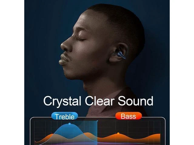 Alt view image 10 of 14 - Loluka Wireless Open Ear Clip Bone Conduction Headset Headphones Earbud Earphones Clip On Open Ear Earbuds Bone Conduction Ear Buds Head Set Earbuds Bone Conducting Headphones Induction Earphones