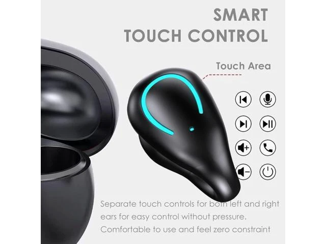 Alt view image 12 of 14 - Loluka Wireless Open Ear Clip Bone Conduction Headset Headphones Earbud Earphones Clip On Open Ear Earbuds Bone Conduction Ear Buds Head Set Earbuds Bone Conducting Headphones Induction Earphones