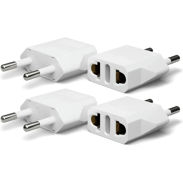 Alt view image 2 of 2 - FOR 4pack US to Europe Plug Adapter European Adapter Type C Plug Adapter Outlet Converter America USA to Europe Italy Spain Germany