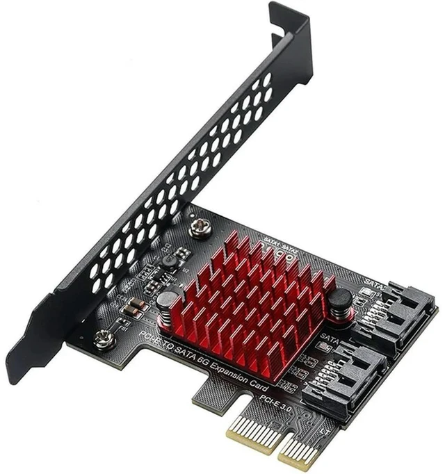 Alt view image 2 of 2 - SATA PCI-E Adapter 2 Ports SATA 3.0 To Pcie X1 Expansion Adapter Card SATA PCI-E PCI Express Converter For BTC Mining